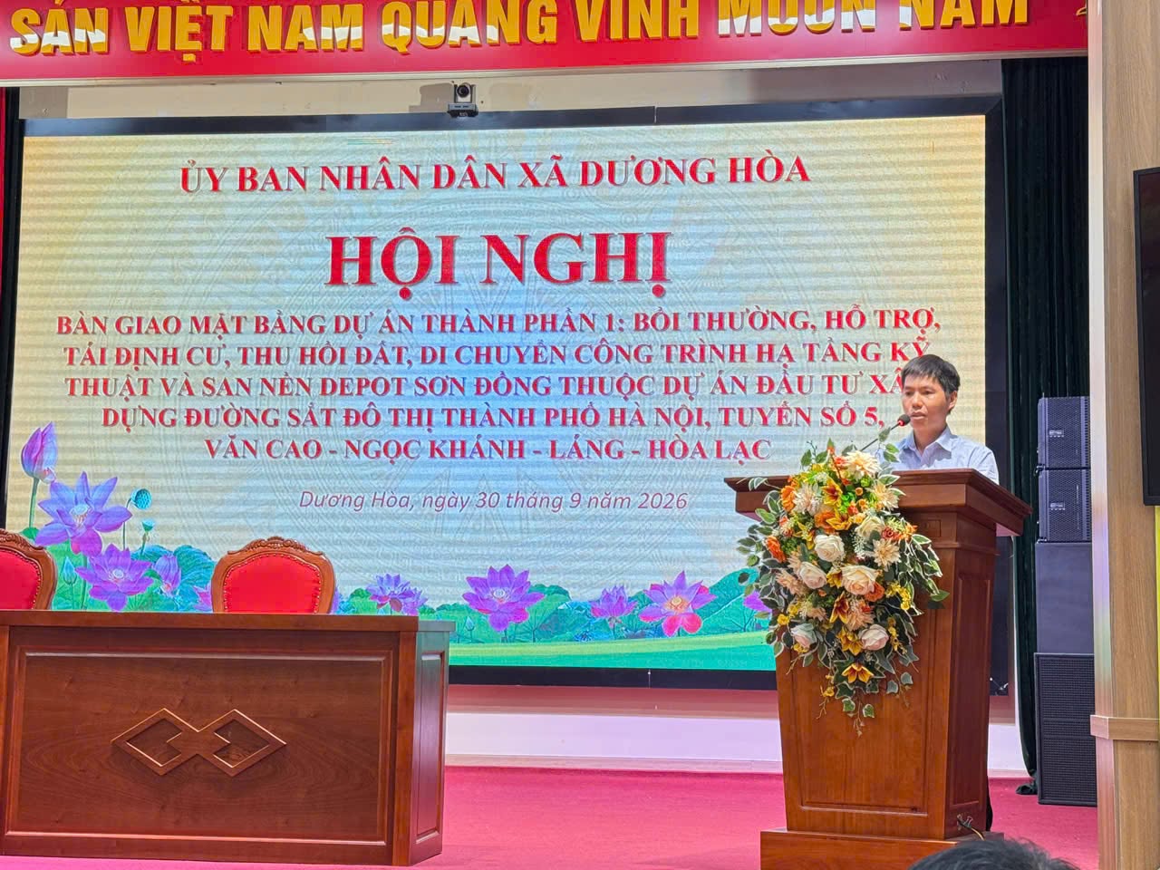 BÀN GIAO HƠN 113.000 m² MẶT BẰNG DEPOT SƠN ĐỒNG THUỘC TUYẾN ĐSĐT SỐ 5