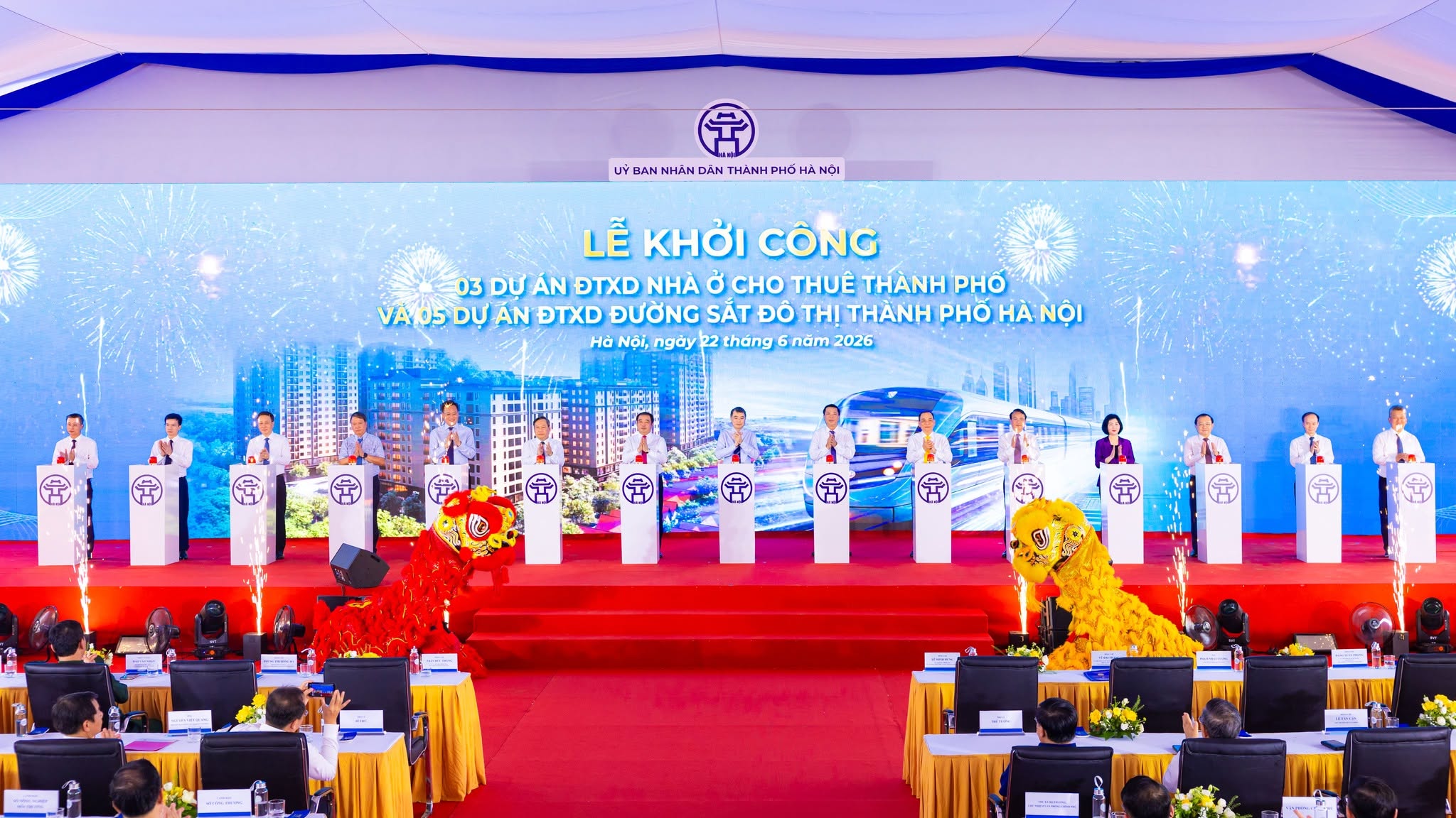 Hà Nội khởi công đồng thời 05 tuyến đường sắt đô thị và 03 dự án nhà ở cho thuê image