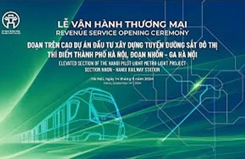 Lễ vận hành thương mại đoạn trên cao tuyến ĐSĐT thí điểm thành phố Hà Nội, đoạn Nhổn - ga Hà Nội thumbnail